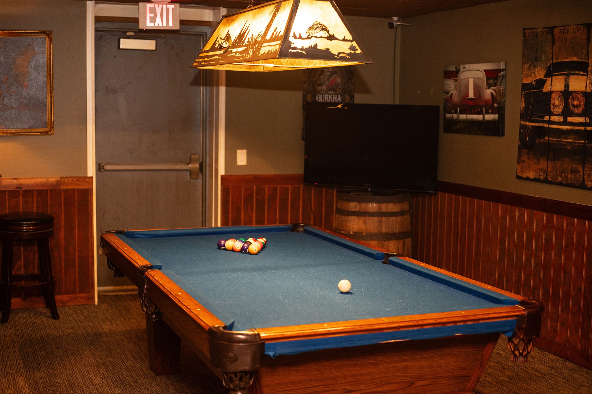 The pool table in Hearth's downstairs lounge
